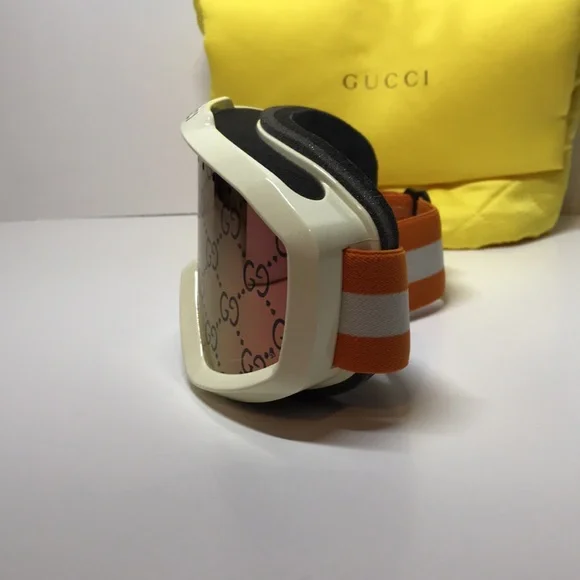 New Authentic Gucci GG Logo Ski/Snow Goggles Pink Iridescent Lens – New in Box - Picture 9 of 14